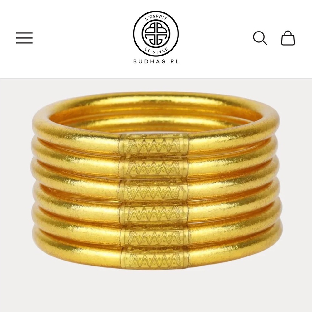 Budagirl All Weather Bangles Gold (5)